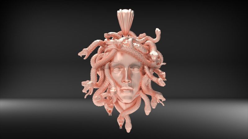 Medusa Head pendant  3D print model_27