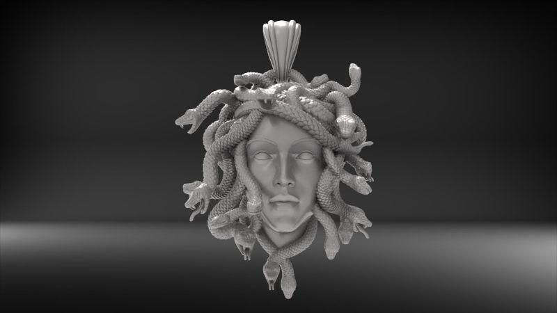 Medusa Head pendant  3D print model_20