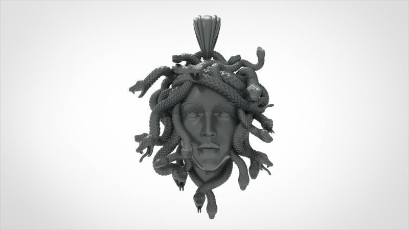 Medusa Head pendant  3D print model_18