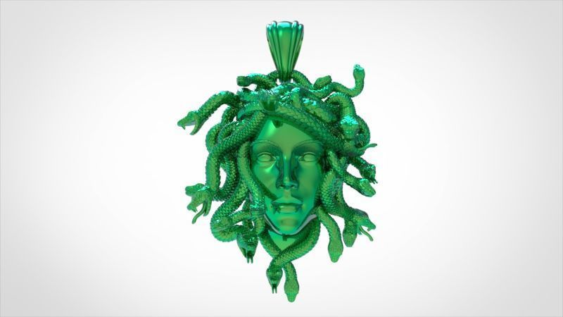 Medusa Head pendant  3D print model_29
