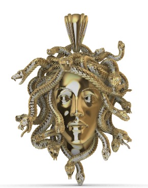 Medusa Head pendant  3D print model_10