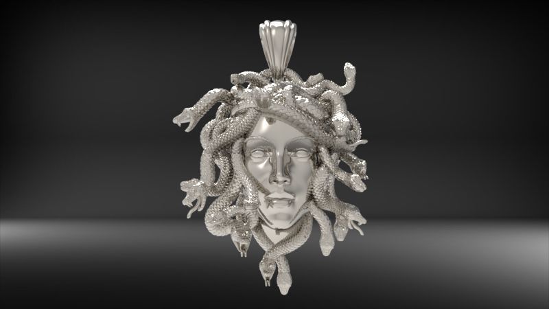 Medusa Head pendant  3D print model_15