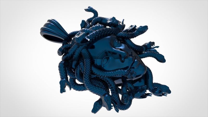 Medusa Head pendant  3D print model_33