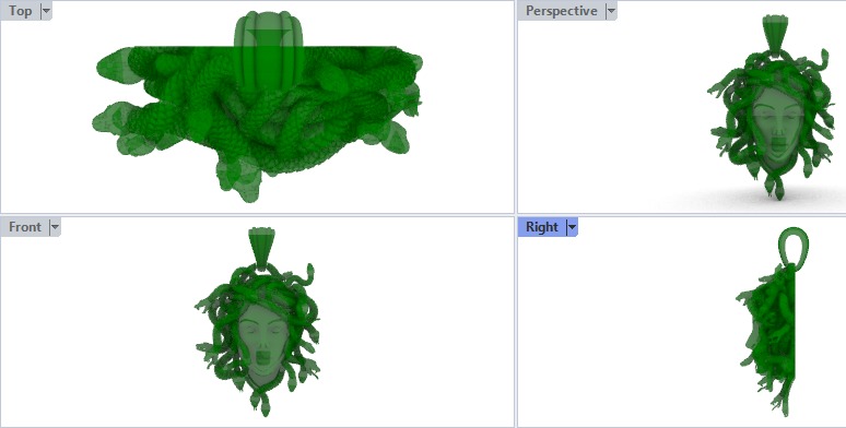 Medusa Head pendant  3D print model_11