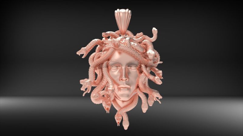 Medusa Head pendant  3D print model_25