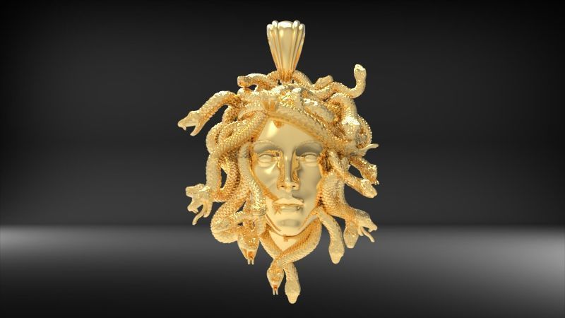 Medusa Head pendant  3D print model_14