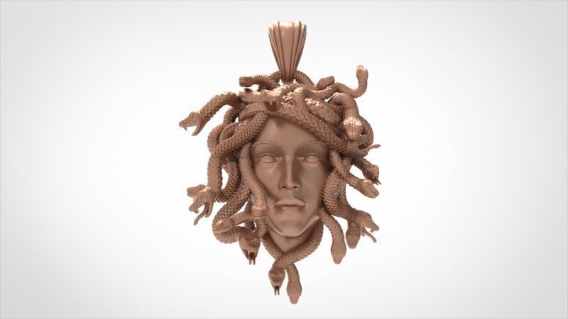 Medusa Head pendant  3D print model_17