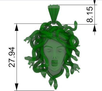 Medusa Head pendant  3D print model_12