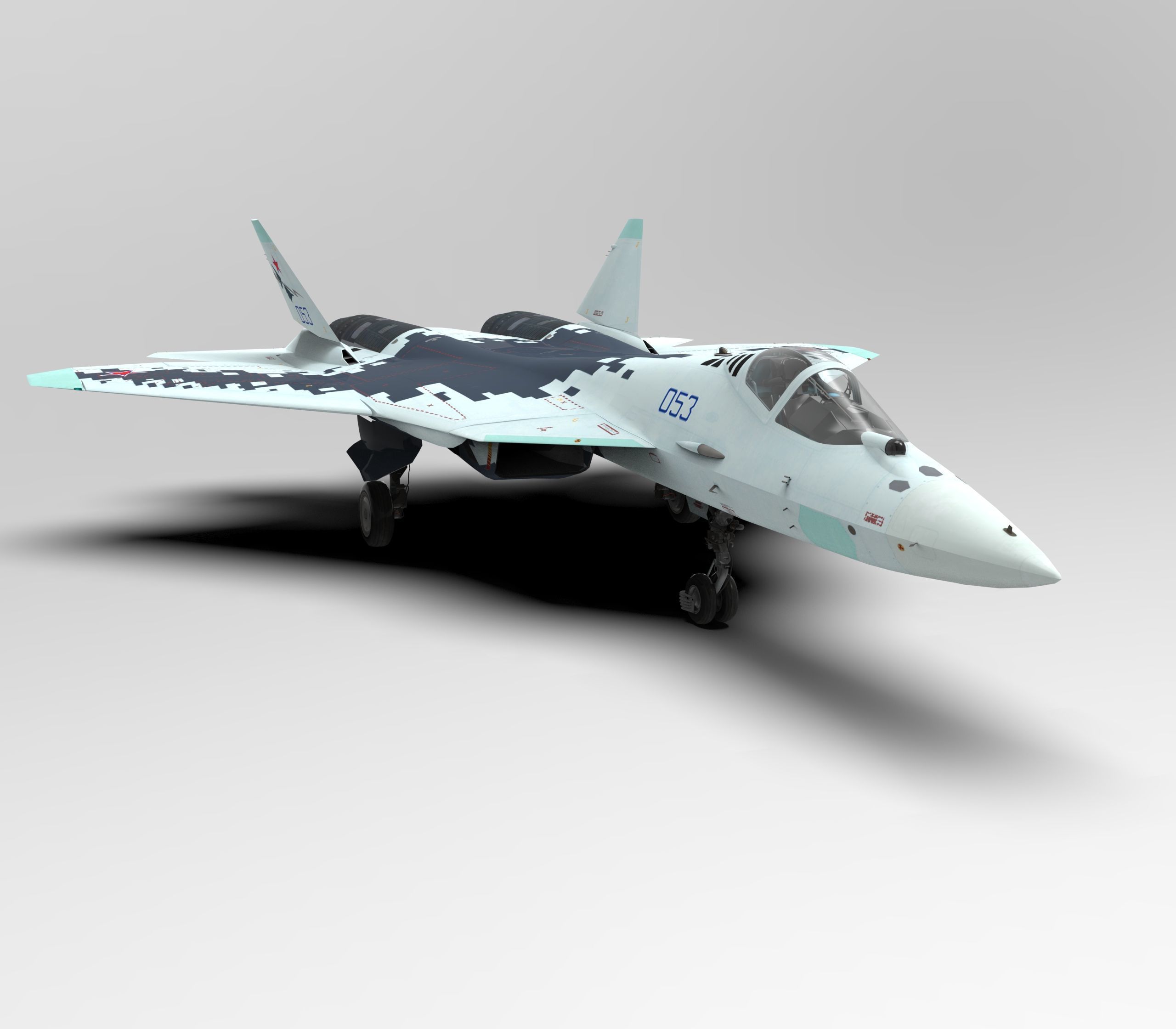 Sukhoi Su-57 Felon Russia 3D model_1