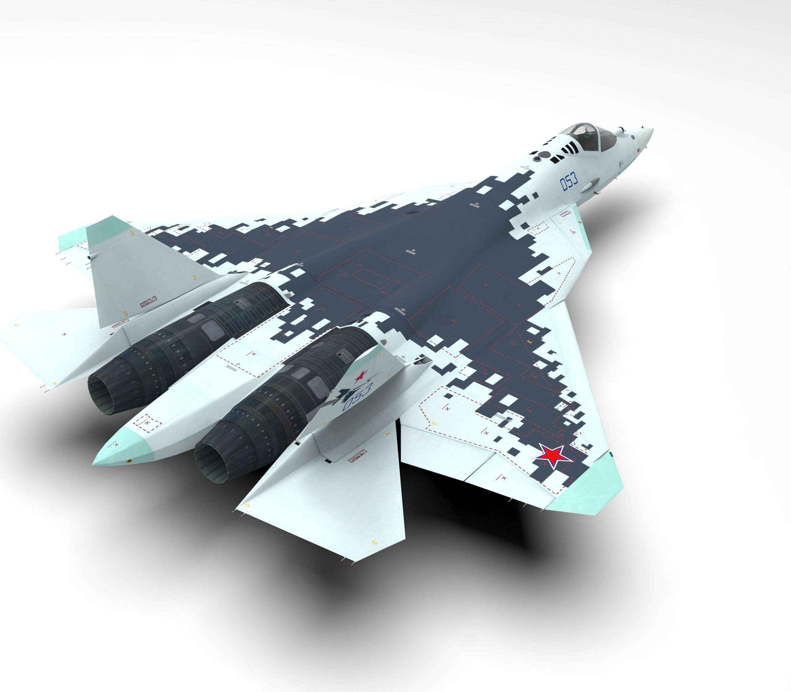 Sukhoi Su-57 Felon Russia 3D model_4