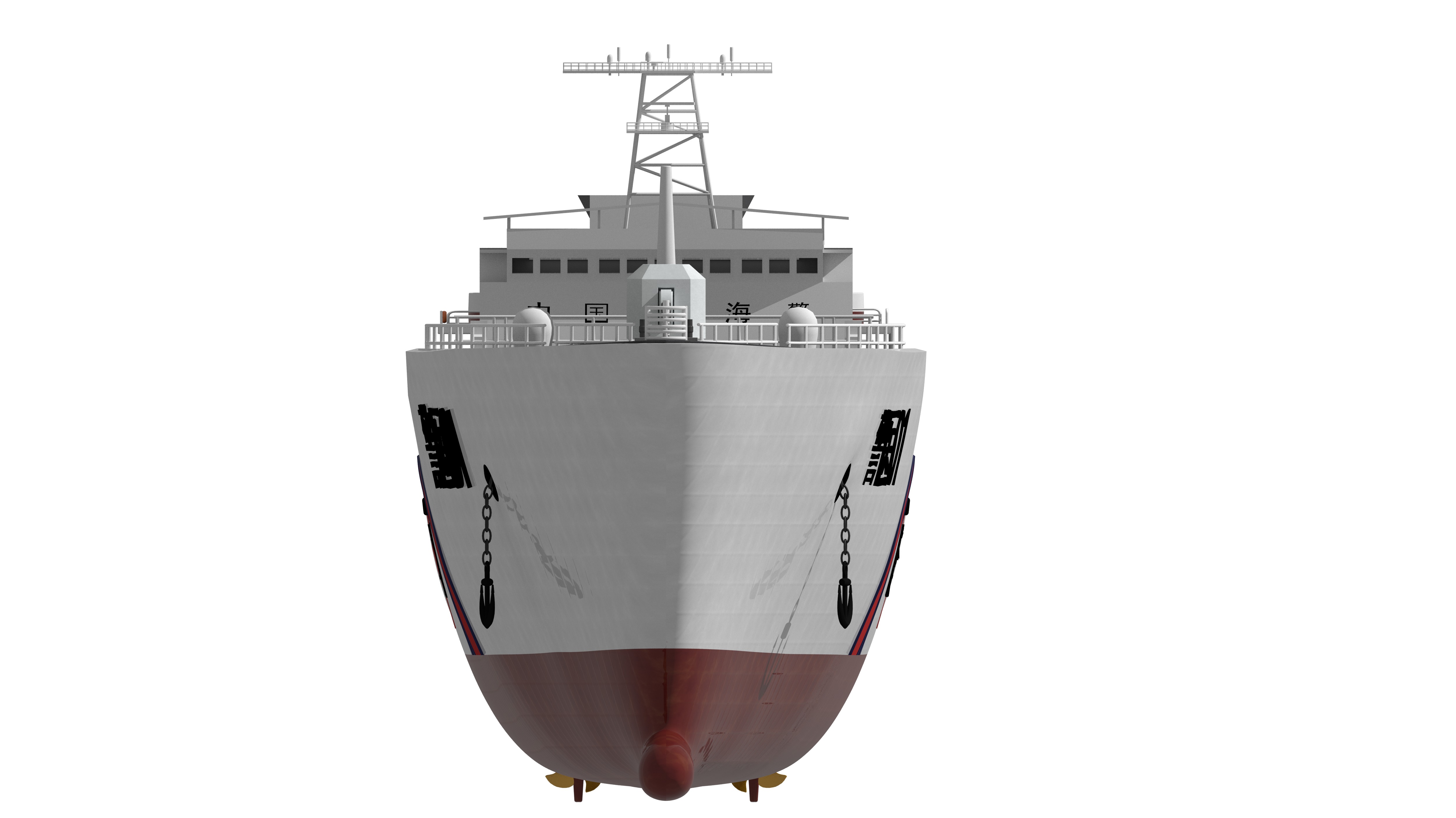 China Coast Guard Jingyi 01 Hospital Ship 3D model_14