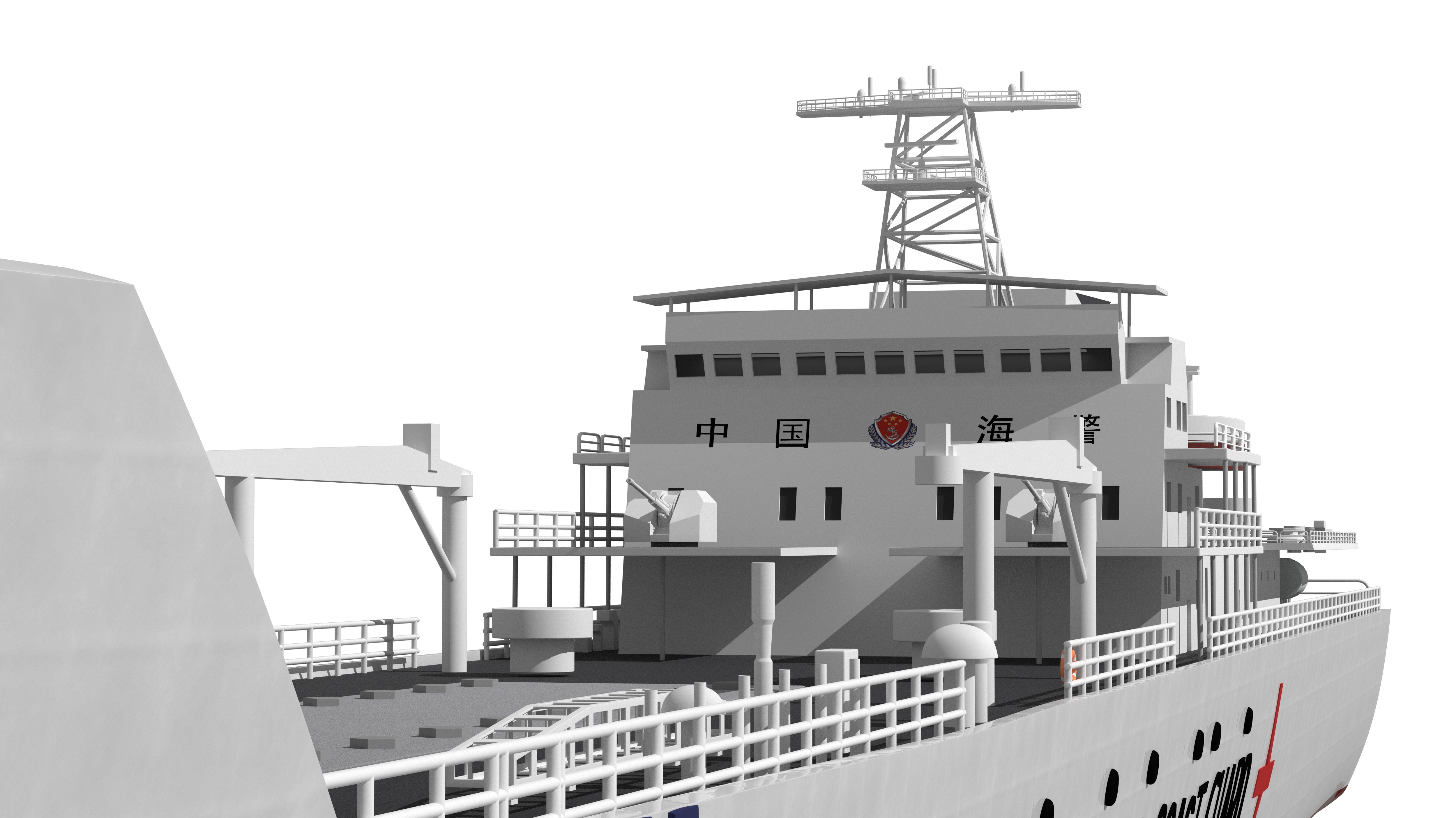 China Coast Guard Jingyi 01 Hospital Ship 3D model_8