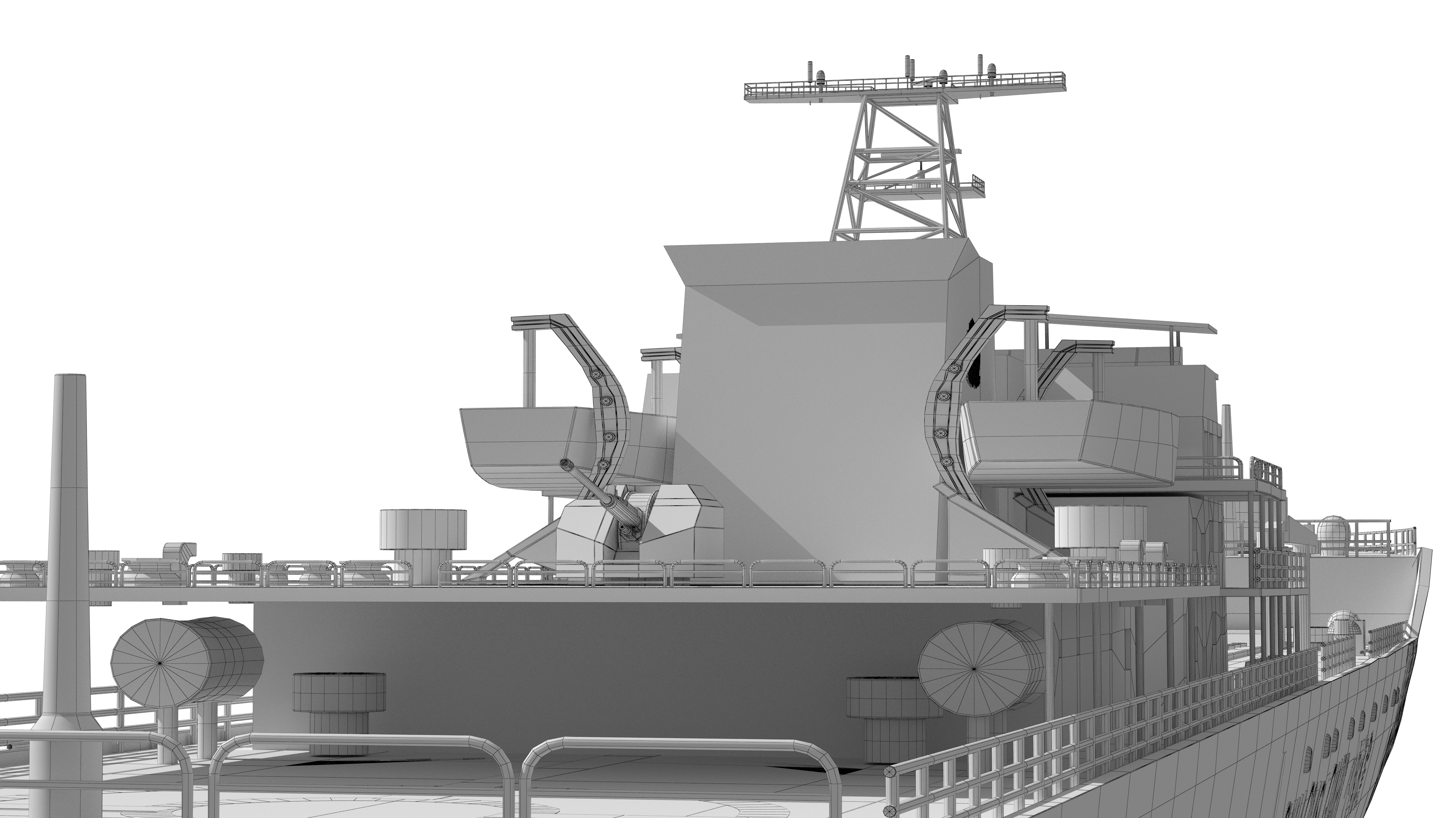 China Coast Guard Jingyi 01 Hospital Ship 3D model_25