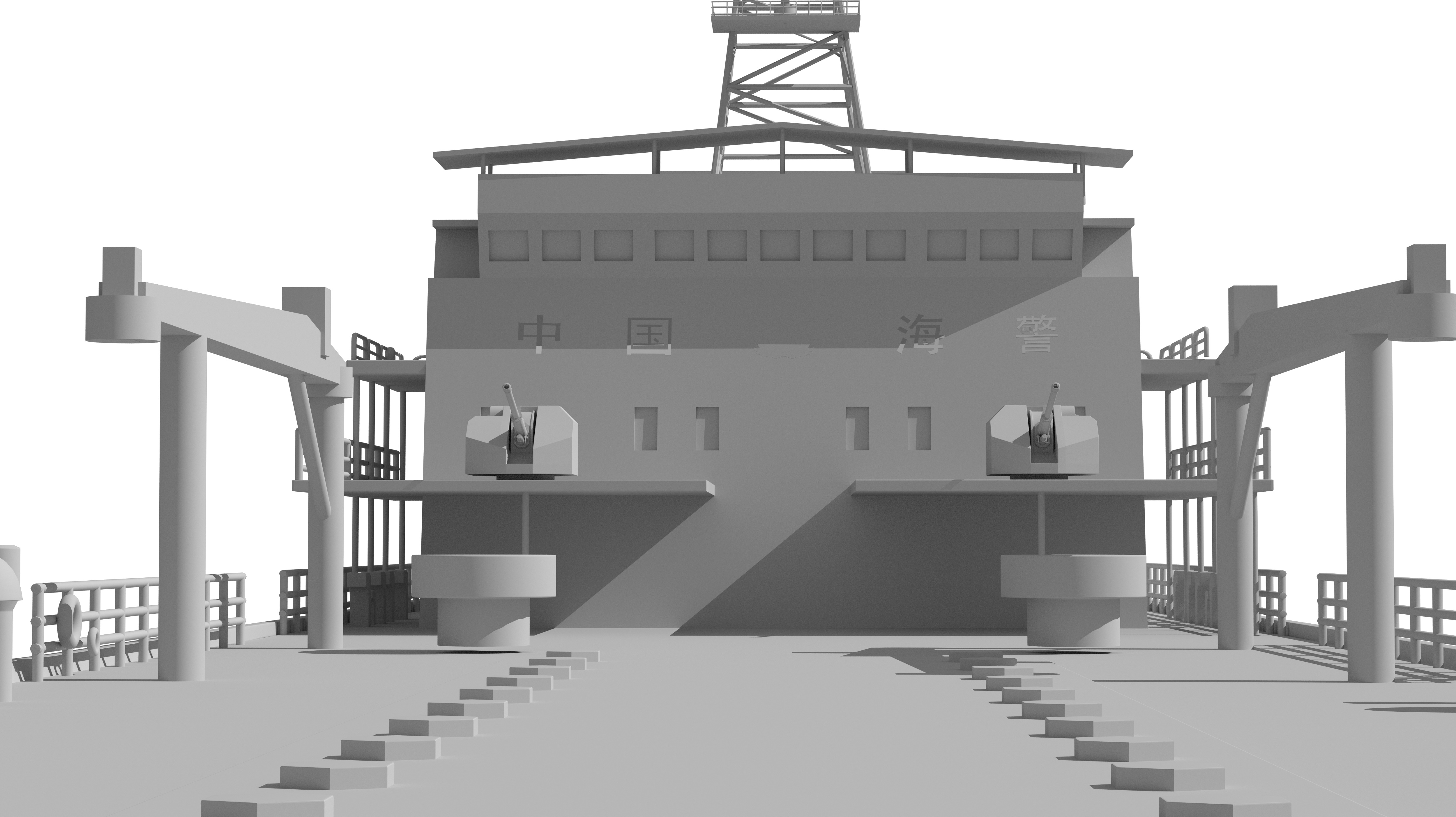 China Coast Guard Jingyi 01 Hospital Ship 3D model_39