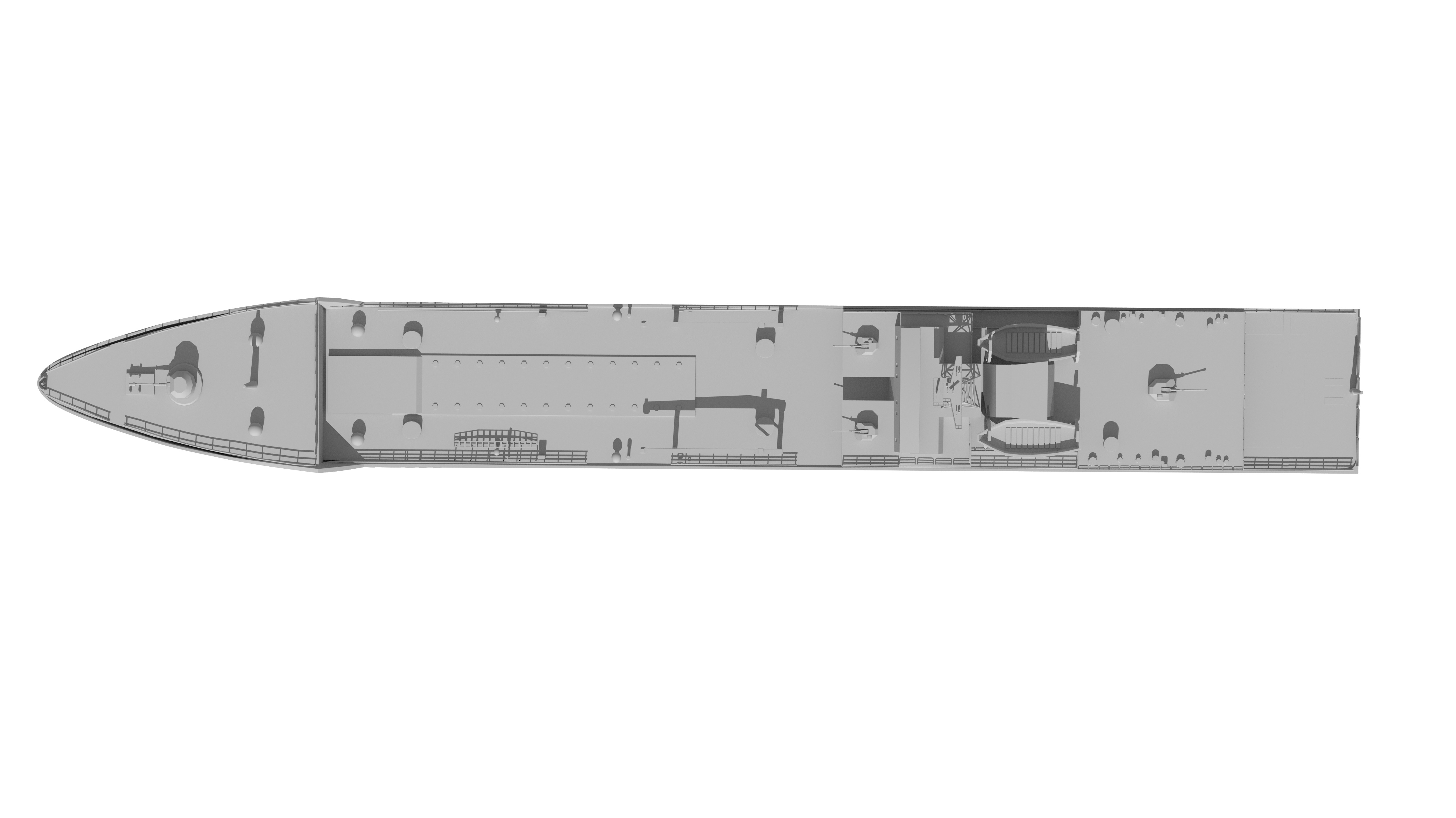 China Coast Guard Jingyi 01 Hospital Ship 3D model_34