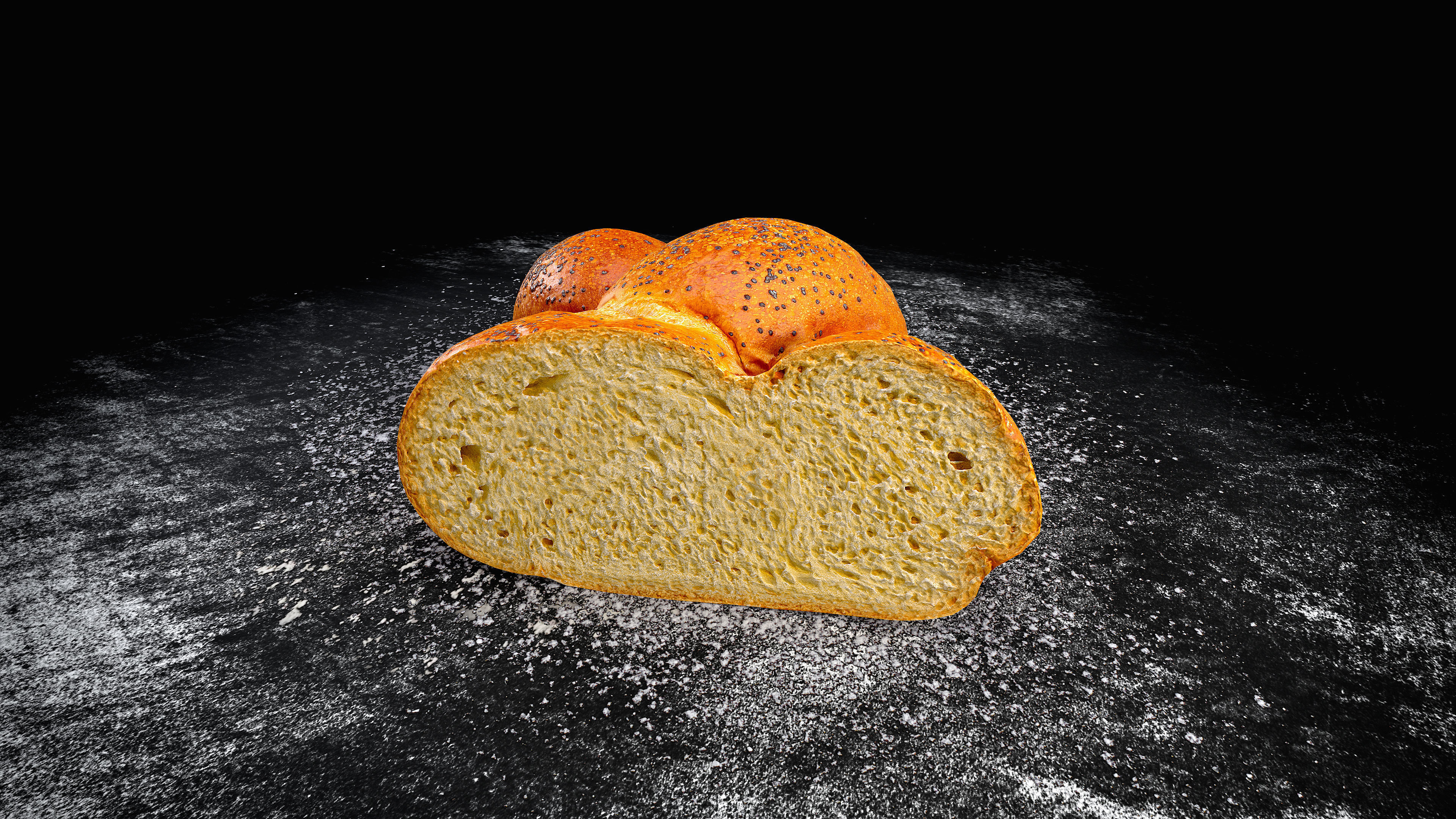 Bun With Poppy Seeds PBR Low-poly 3D model_3