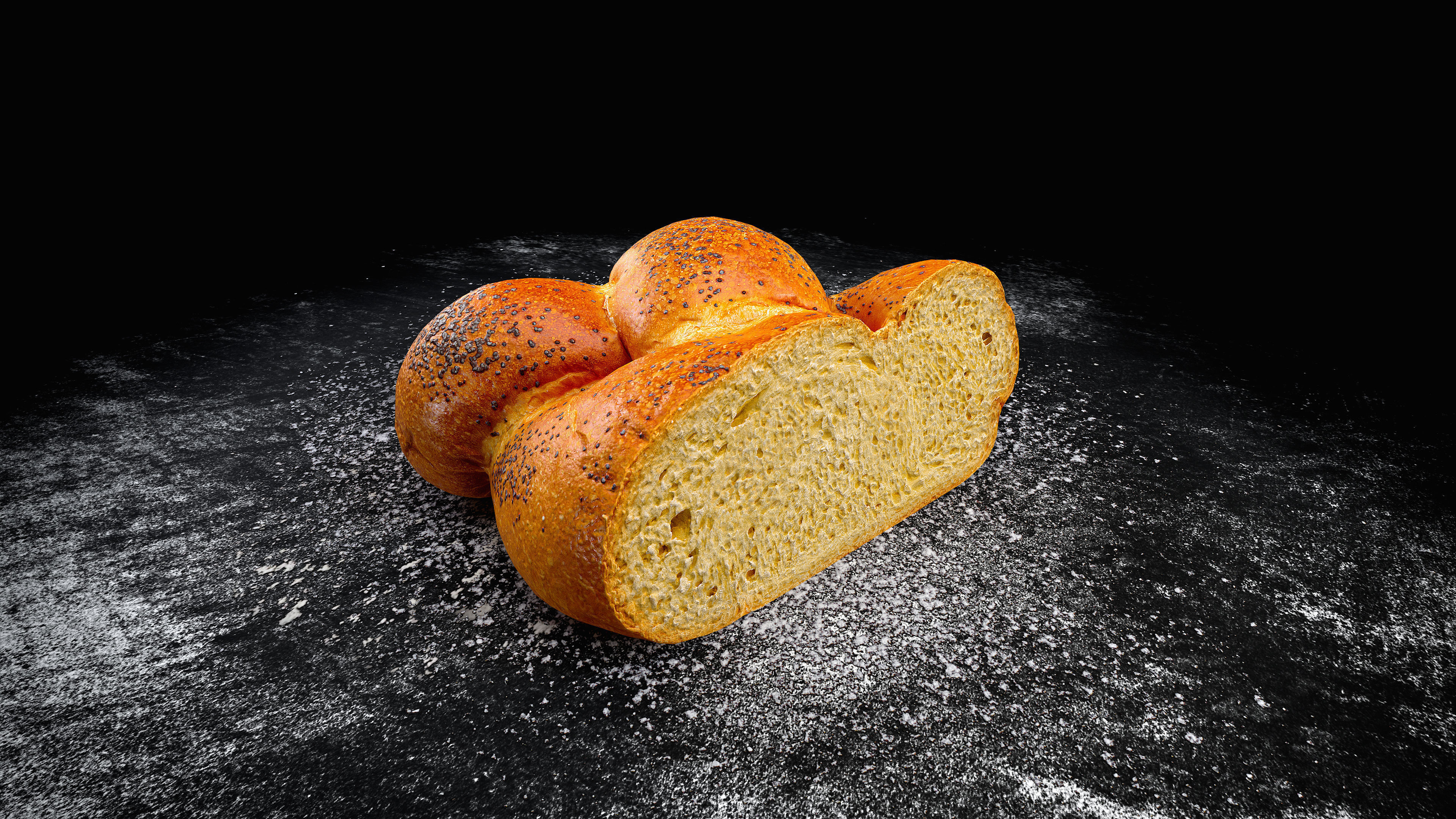 Bun With Poppy Seeds PBR Low-poly 3D model_2