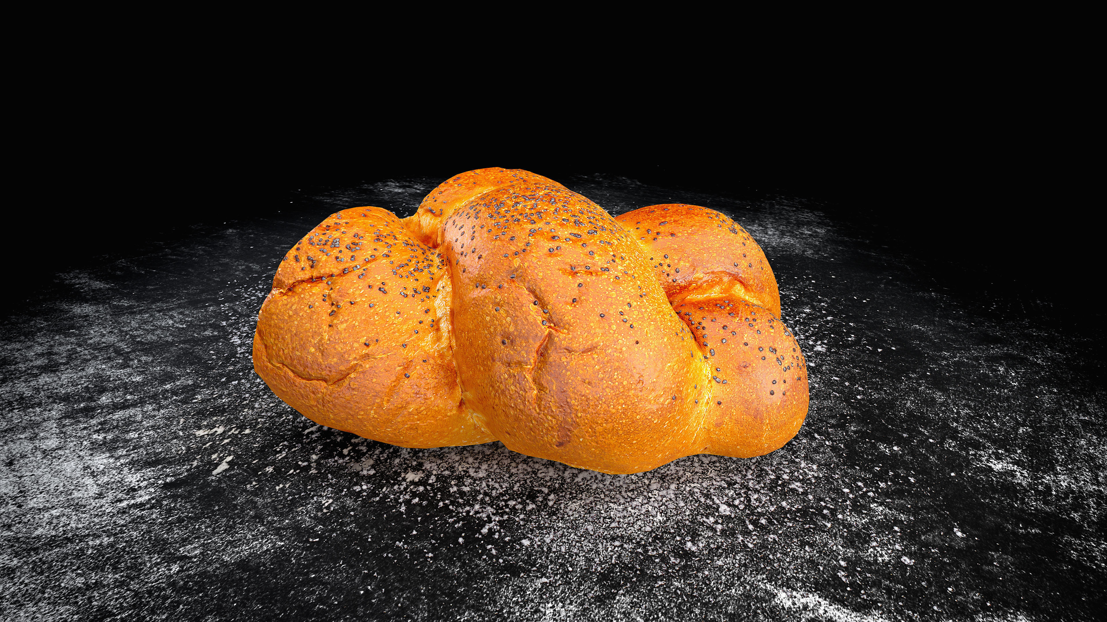 Bun With Poppy Seeds PBR Low-poly 3D model_5
