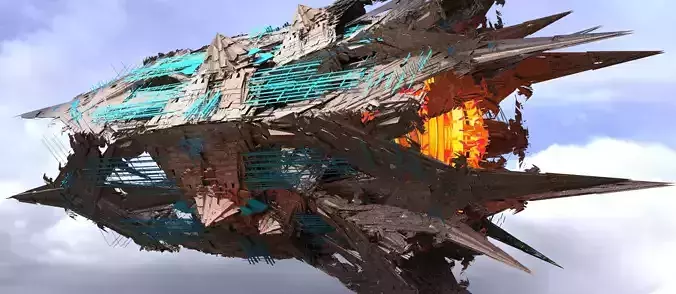 Planet destroyer Dystopian airship zeppelin 2 