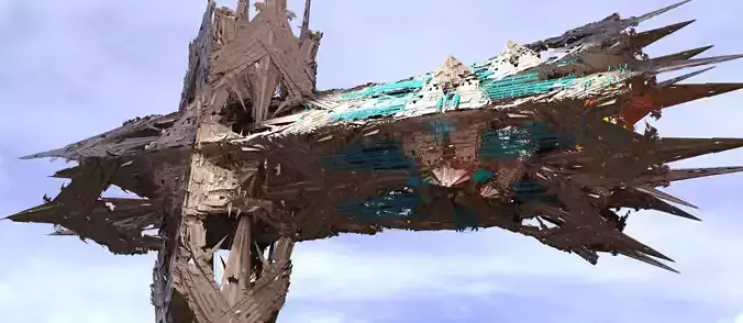 Planet destroyer Dystopian airship zeppelin 4