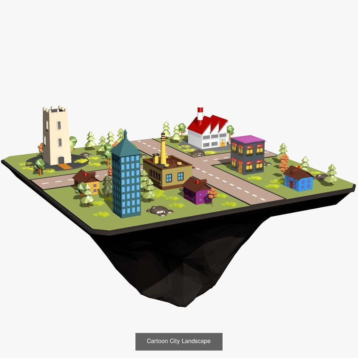 7 Models -Low Poly Scenes 3D Model Collection_4