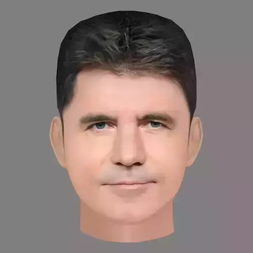 Simon Cowell Head - Low poly head for game Low-poly 3D model