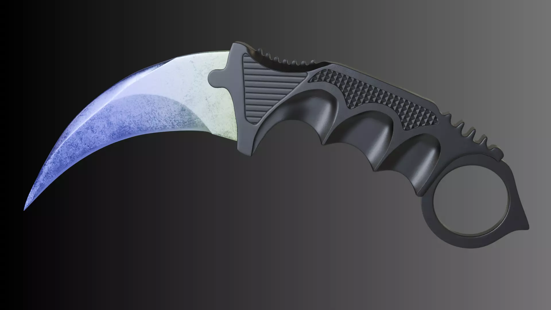 Karambit Fade Combat Knife 3D model
