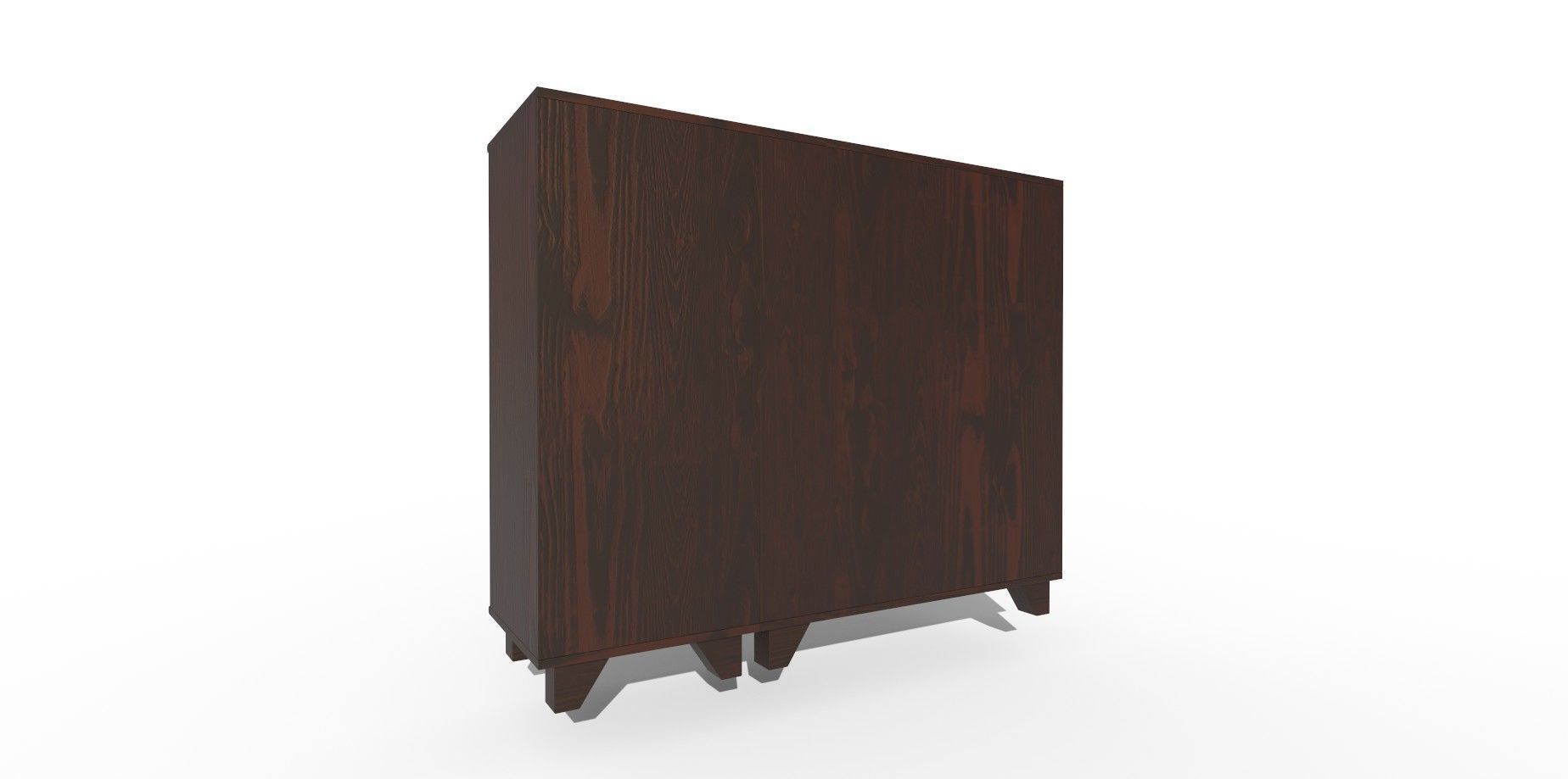 Bookshelf Type A Low-poly 3D model_1