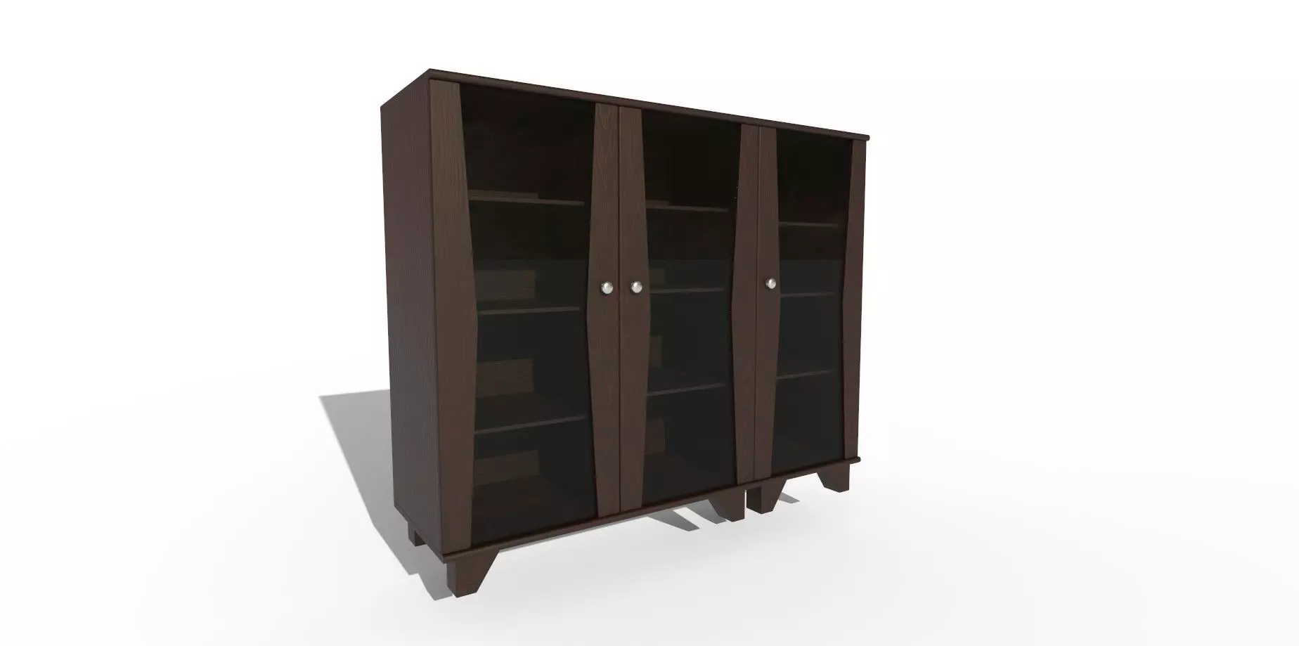 Bookshelf Type A Low-poly 3D model_0
