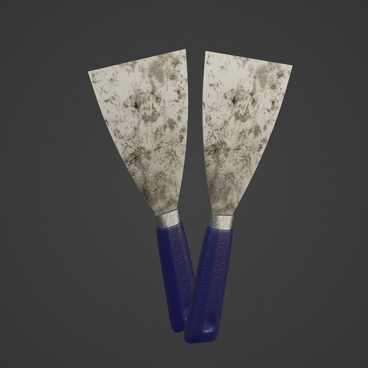 Industrial Spatula 01 Low-poly 3D model_6