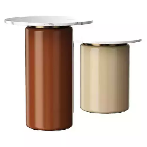 Tall Infinity Glass Side Table Low-poly 3D model