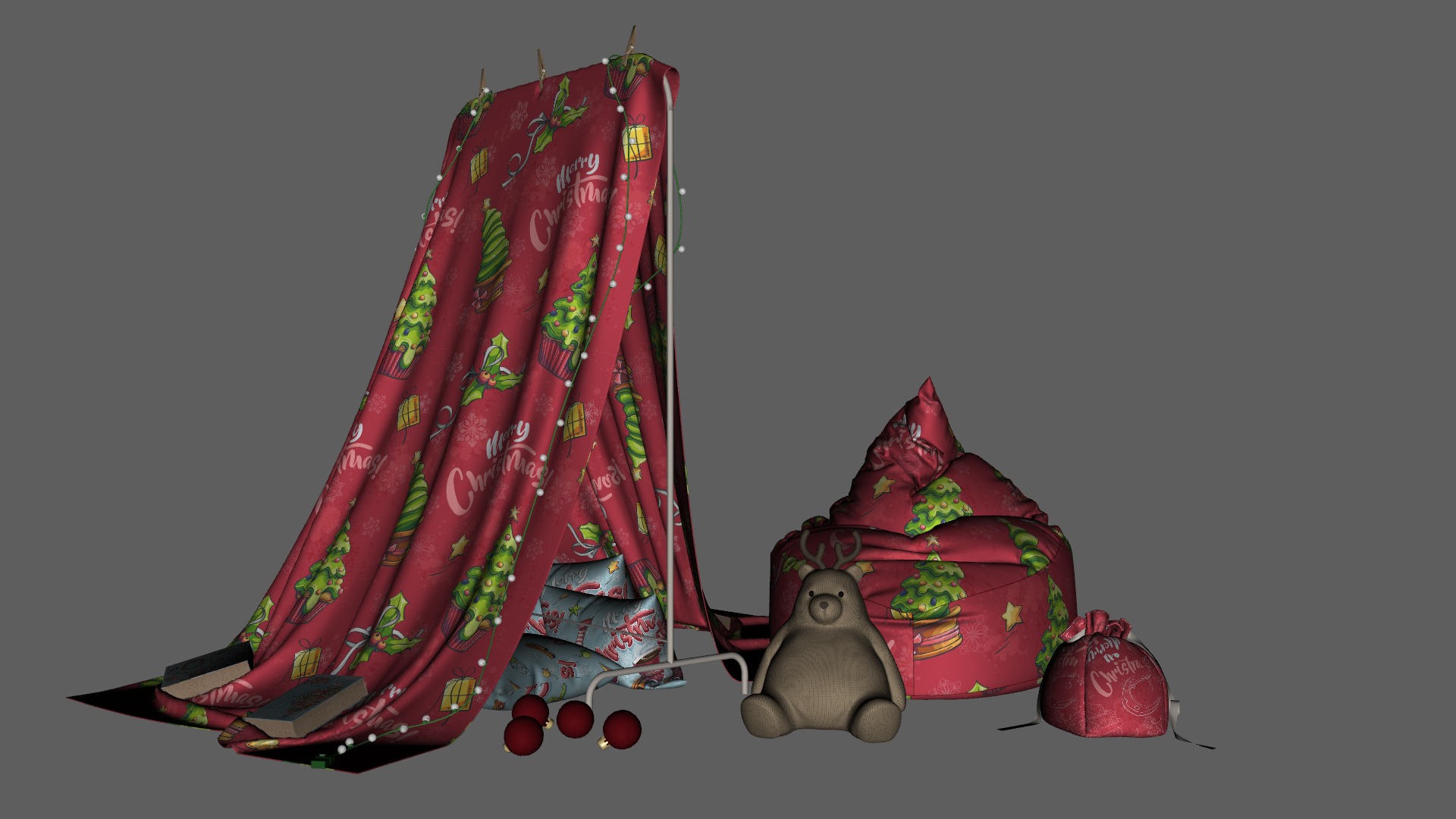 Children Christmas Pack Low-poly 3D model_26