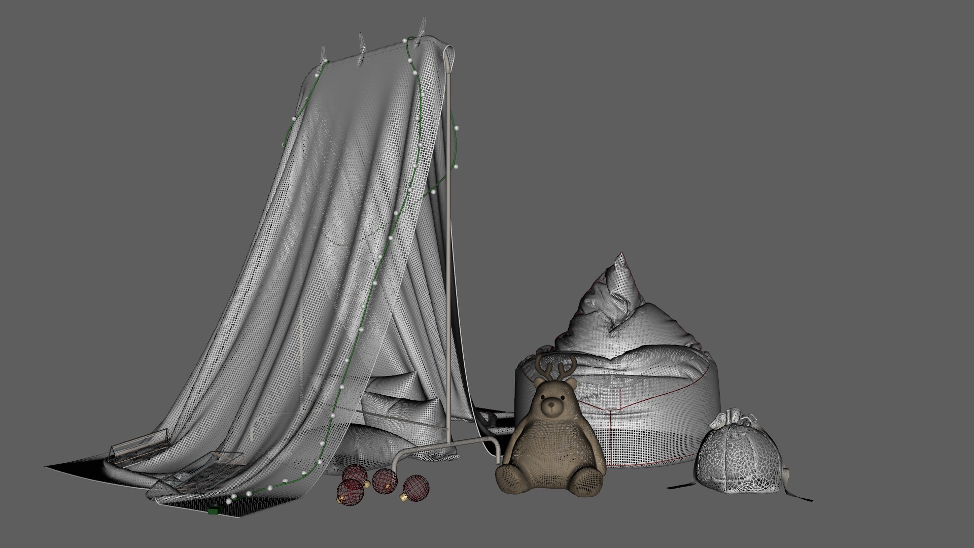 Children Christmas Pack Low-poly 3D model_24