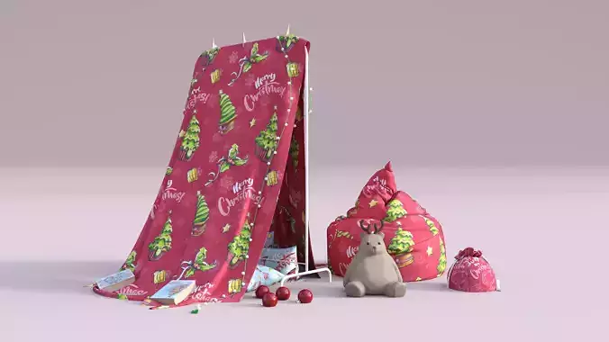 Children Christmas Pack Low-poly 3D model