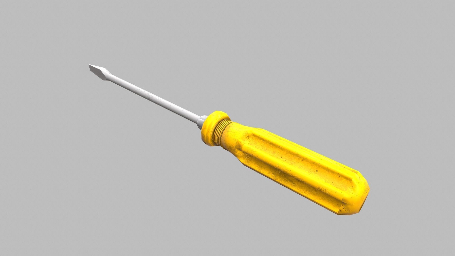 Screwdriver Low-poly 3D model_8