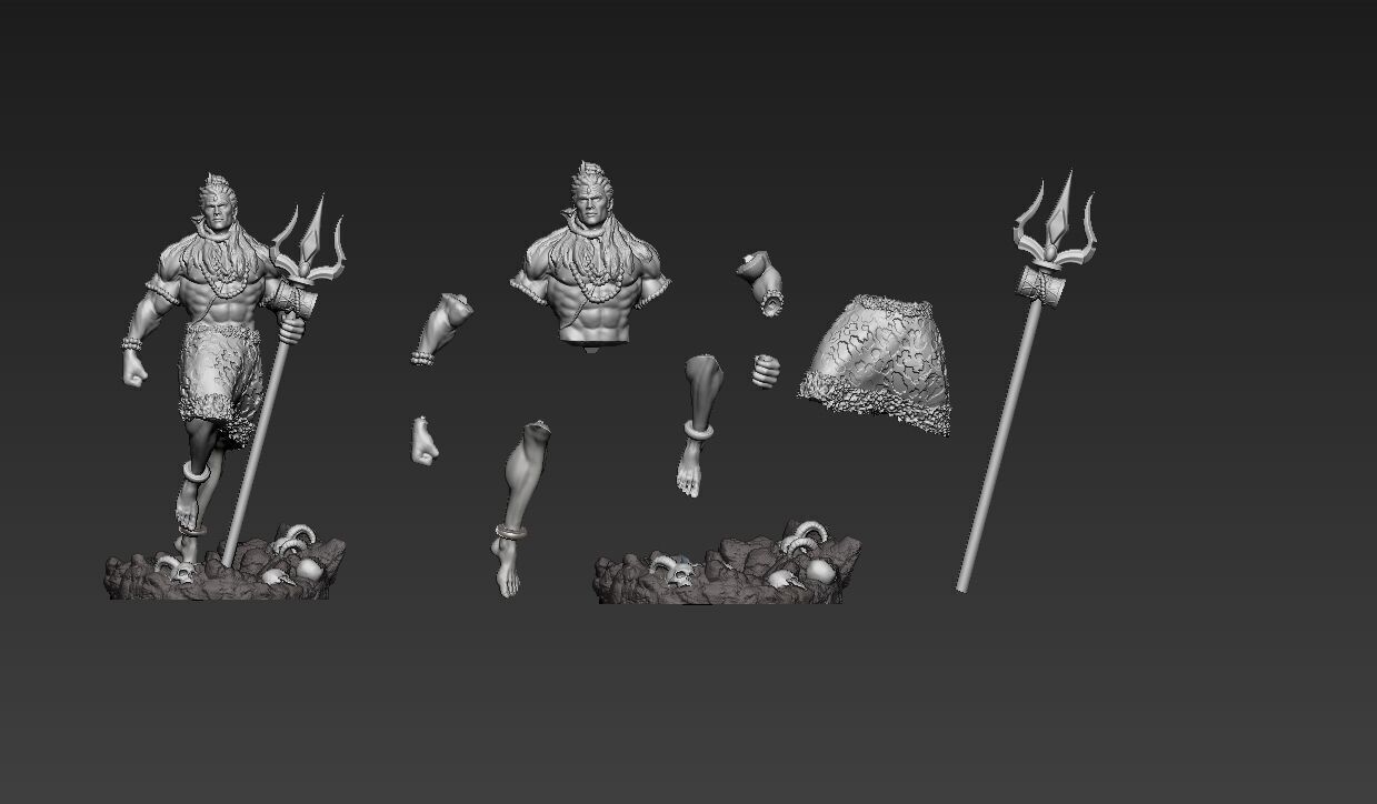 Lord shiva 3D print model_5