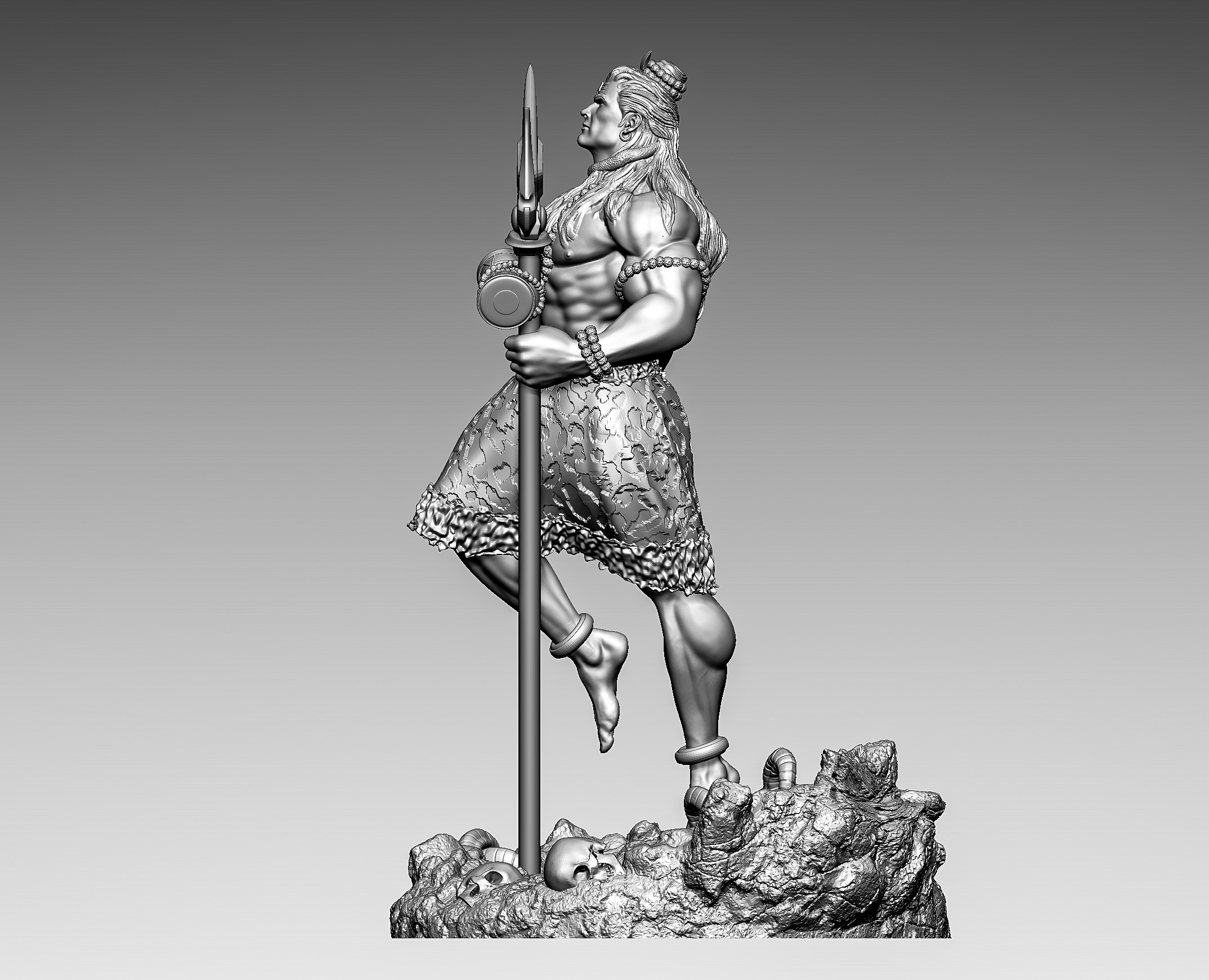 Lord shiva 3D print model_2