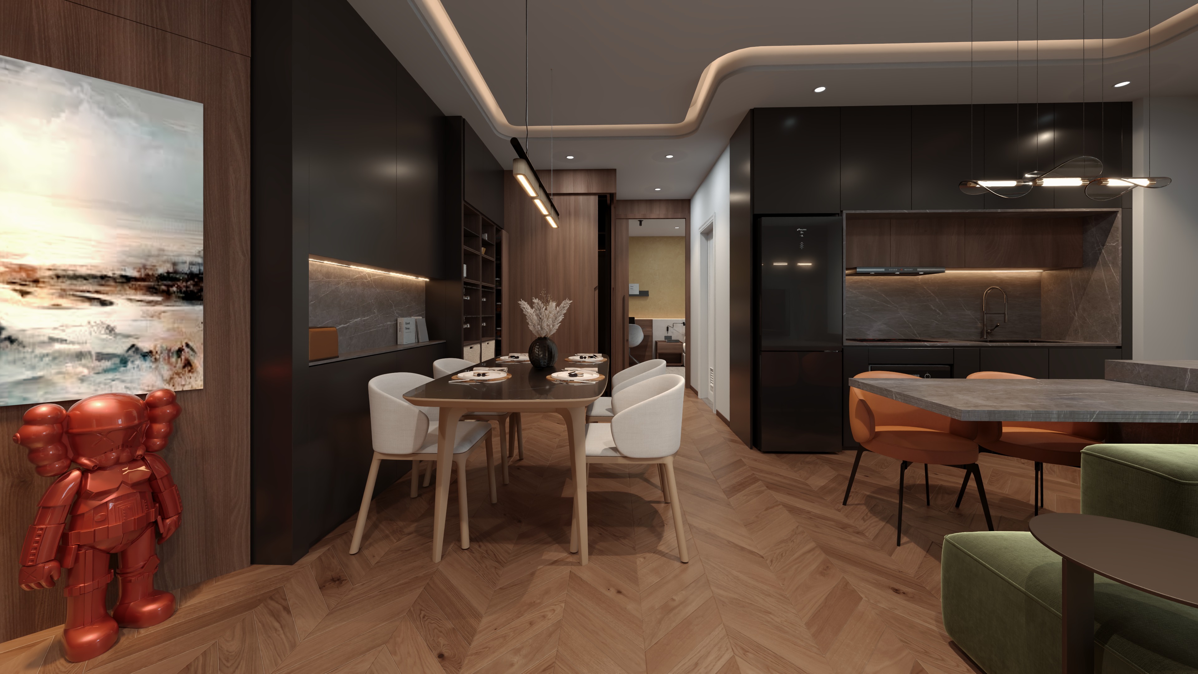 Modern Apartment Design 3D model_2