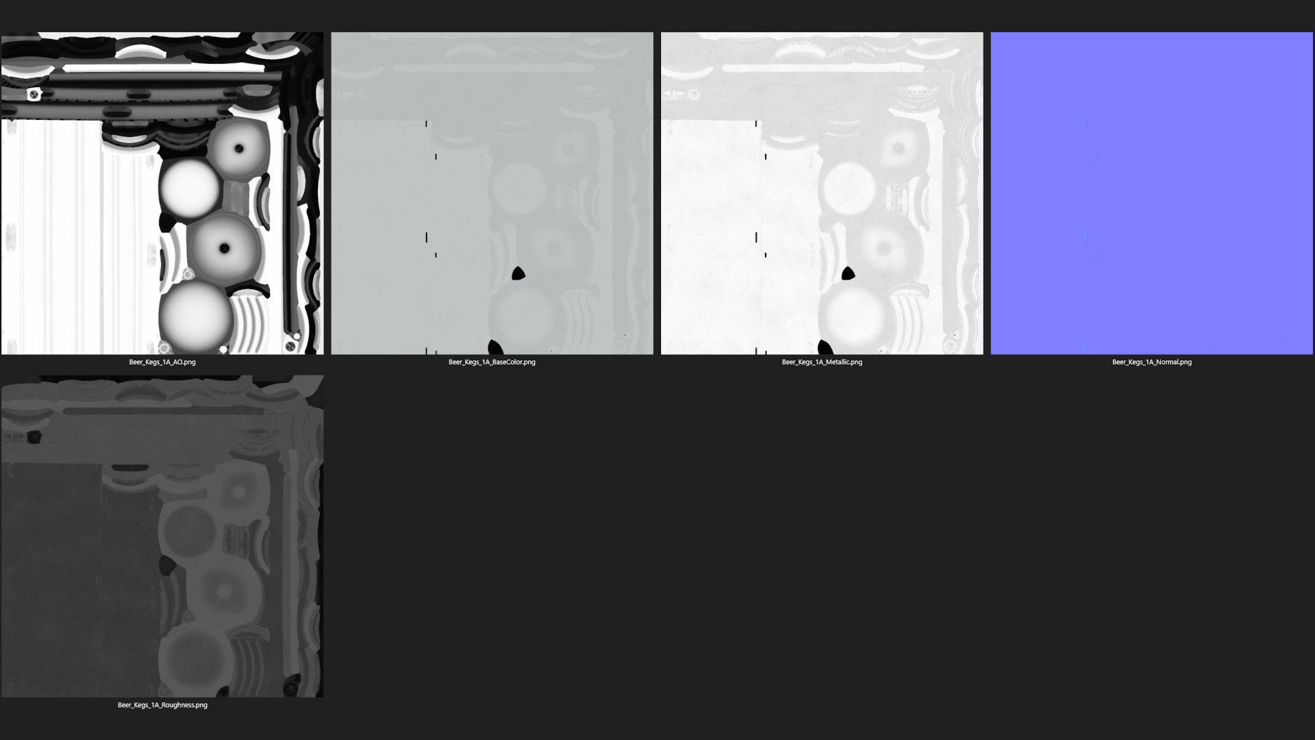 Beer Kegs 1A Low-poly 3D model_8