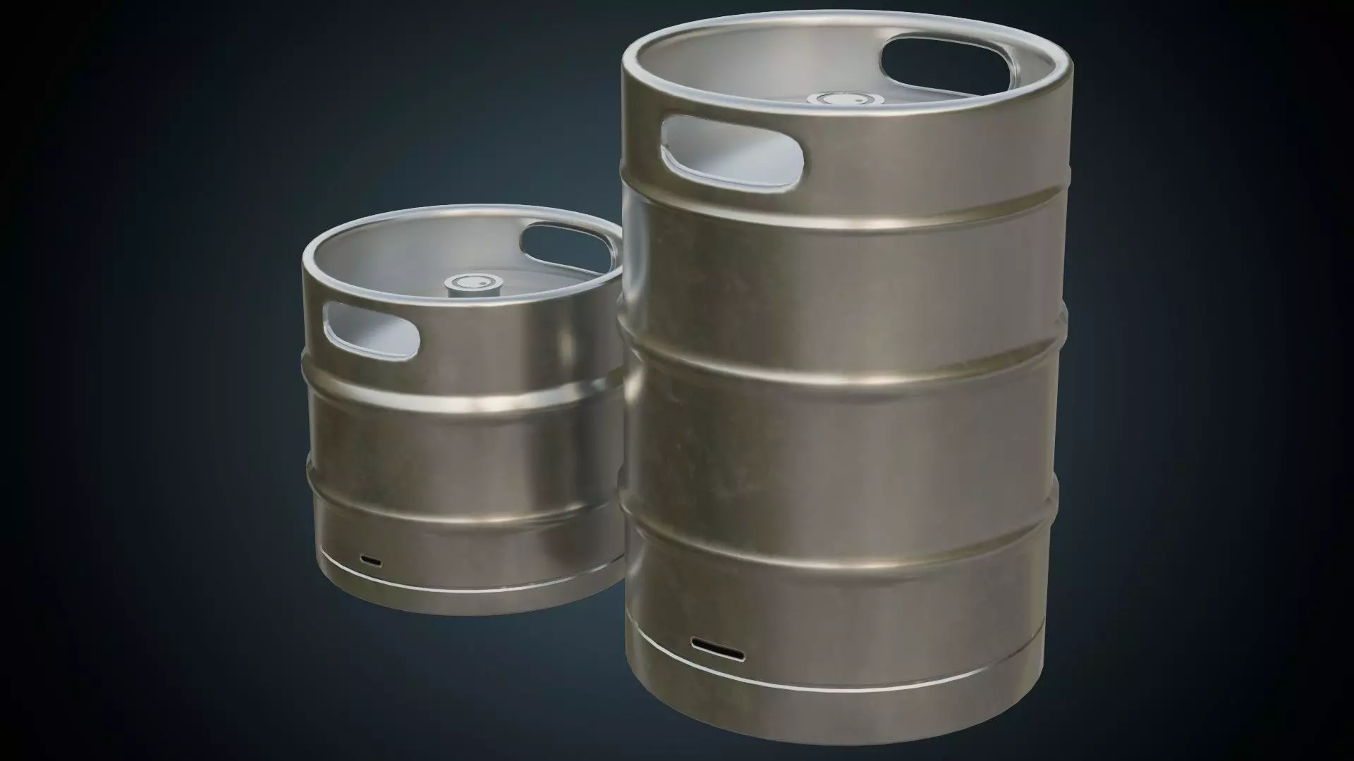 Beer Kegs 1A Low-poly 3D model_0