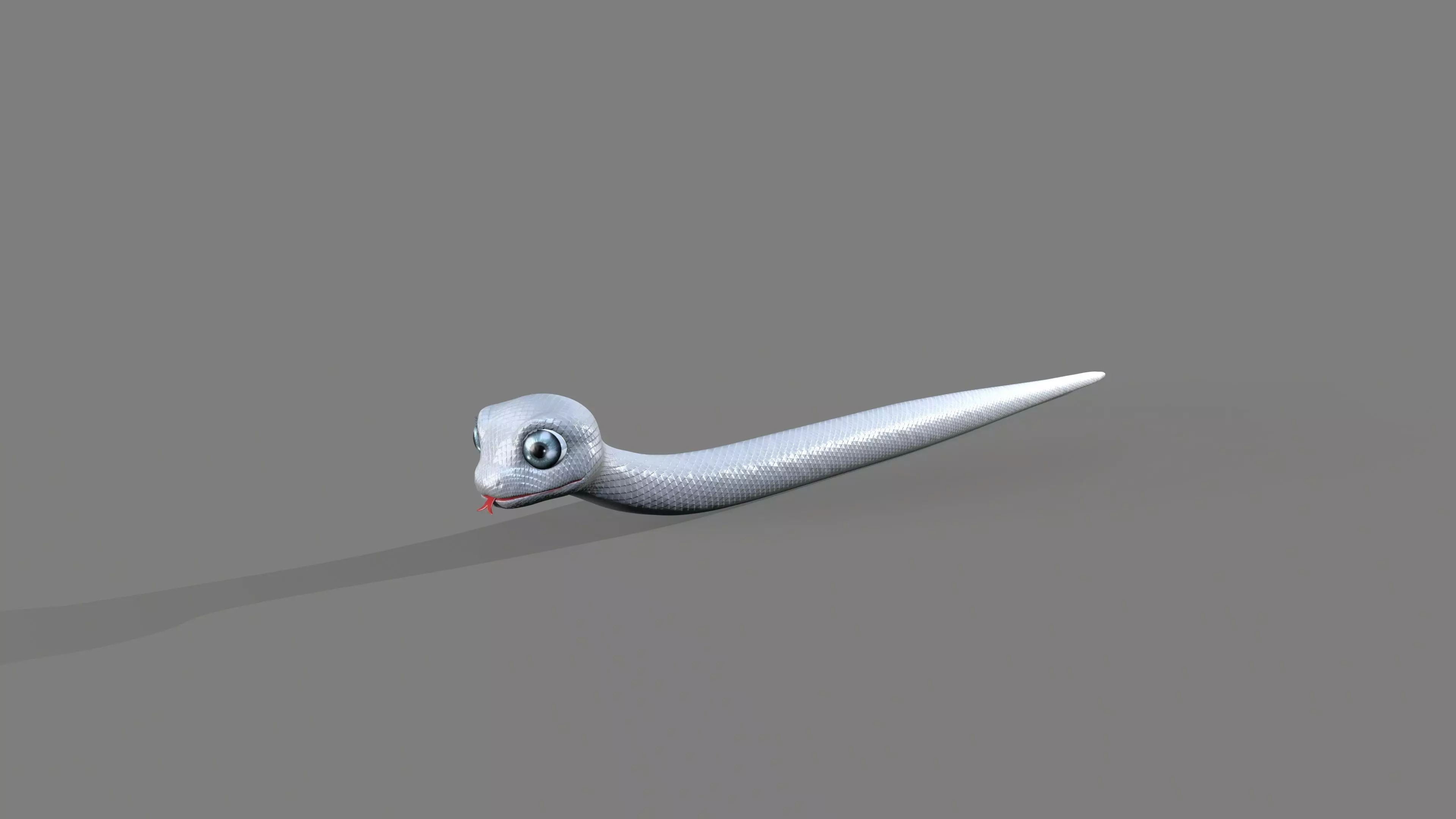 cartoon snake Low-poly 3D model