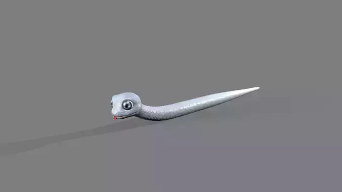 cartoon snake Low-poly 3D model