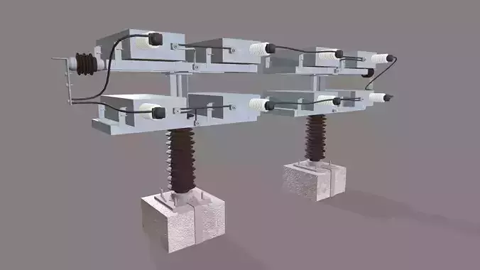 Capacitor Low-poly 3D model
