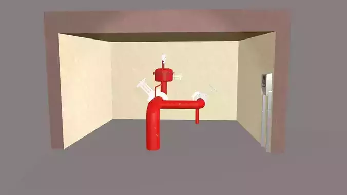 DELUGE VALVE Low-poly 3D model