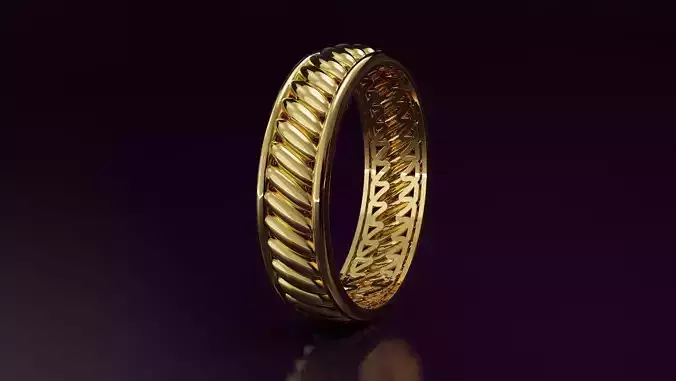 free form bead band Ring N5 