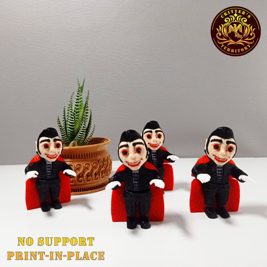 Flexi Mini Dracula Halloween Special No support Articulate 3D print model_7