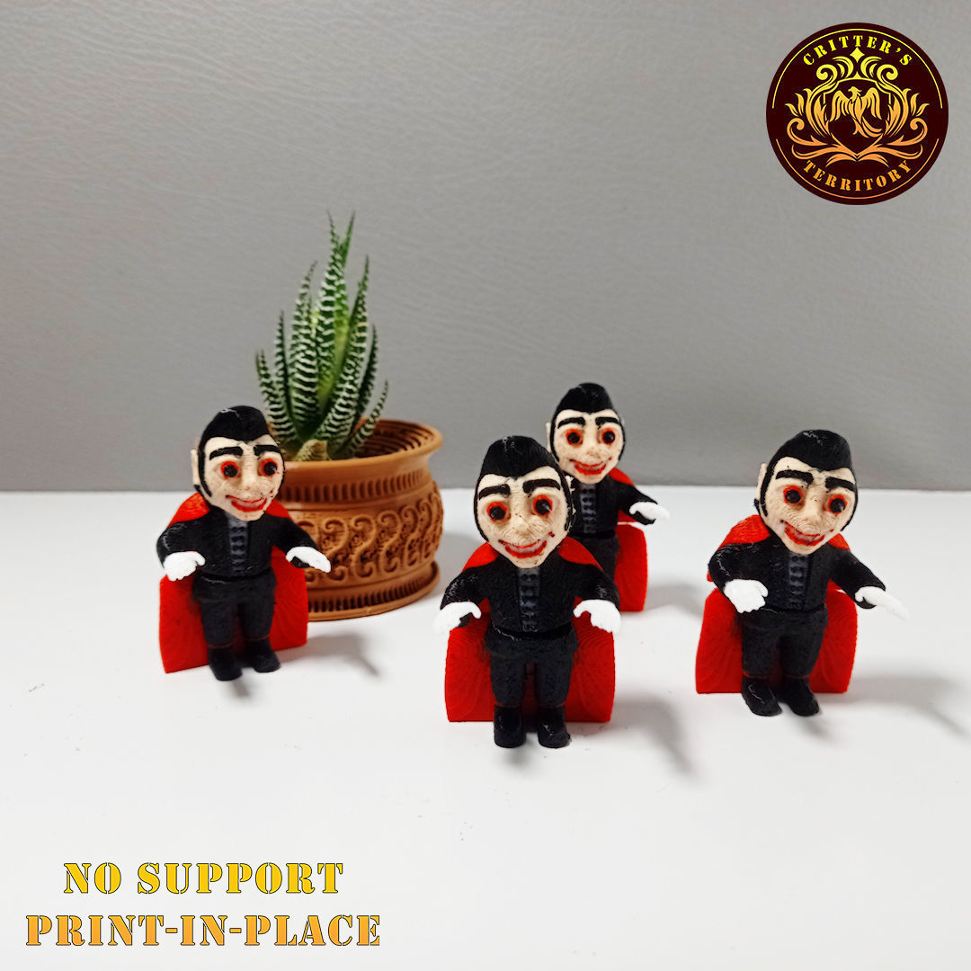Flexi Mini Dracula Halloween Special No support Articulate 3D print model_5