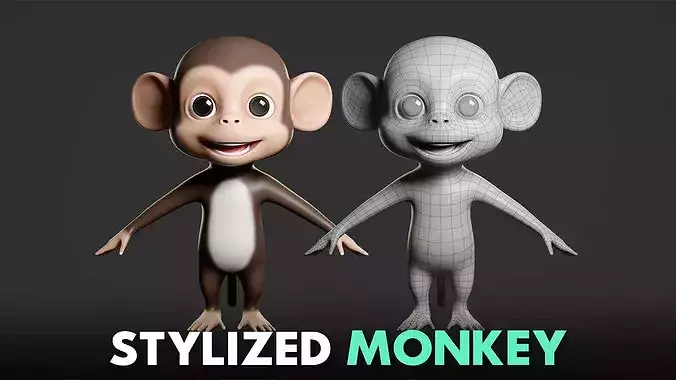Monkey - Stylized  Cartoon