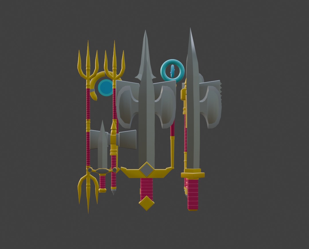 Low Poly Medieval Weapons Collection Low-poly 3D model_3