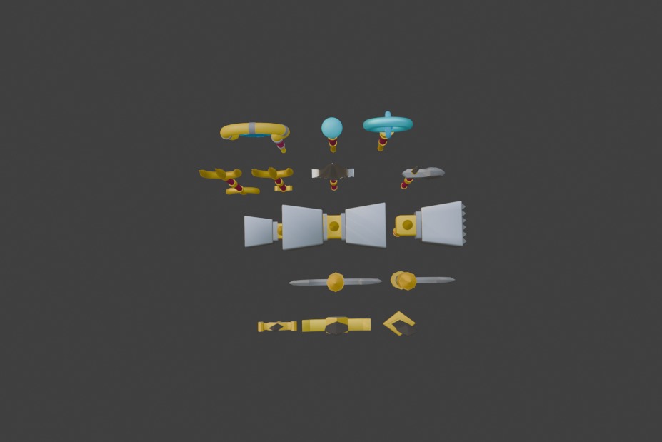 Low Poly Medieval Weapons Collection Low-poly 3D model_10